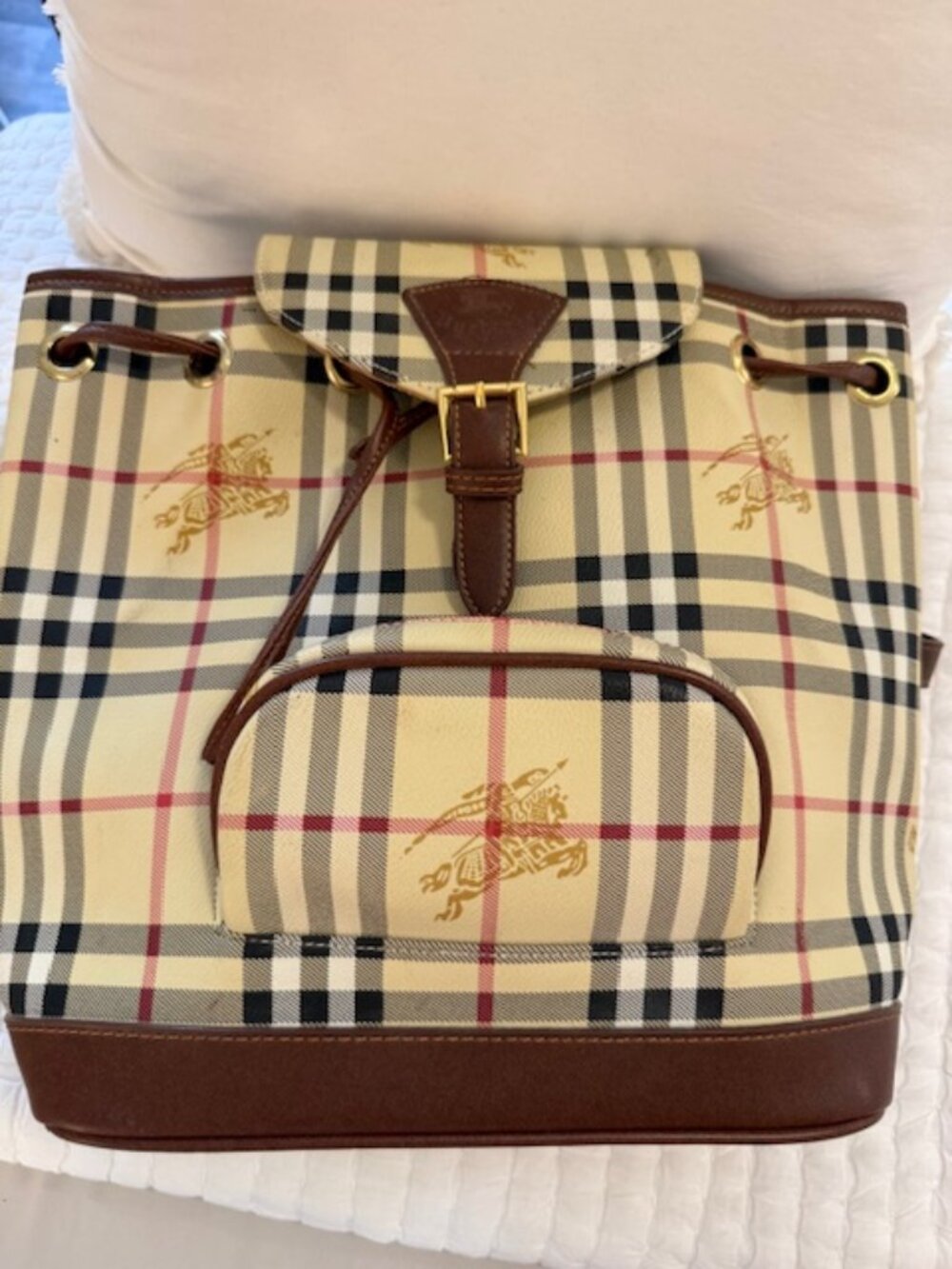 Vintage Burberry Haymarket Check backpack